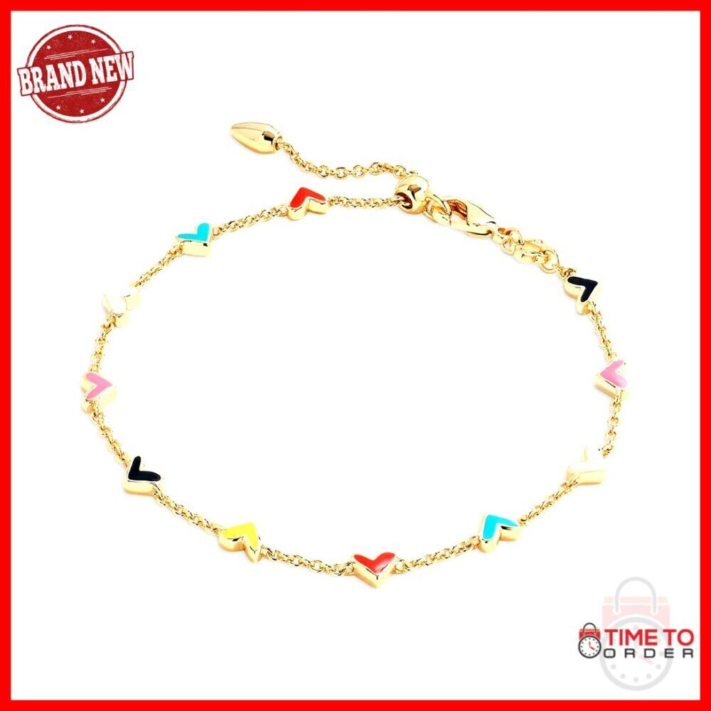 Gold Link Chain Bracelet Adjustable Sliding Bead Elegant Minimal Chic Jewelry